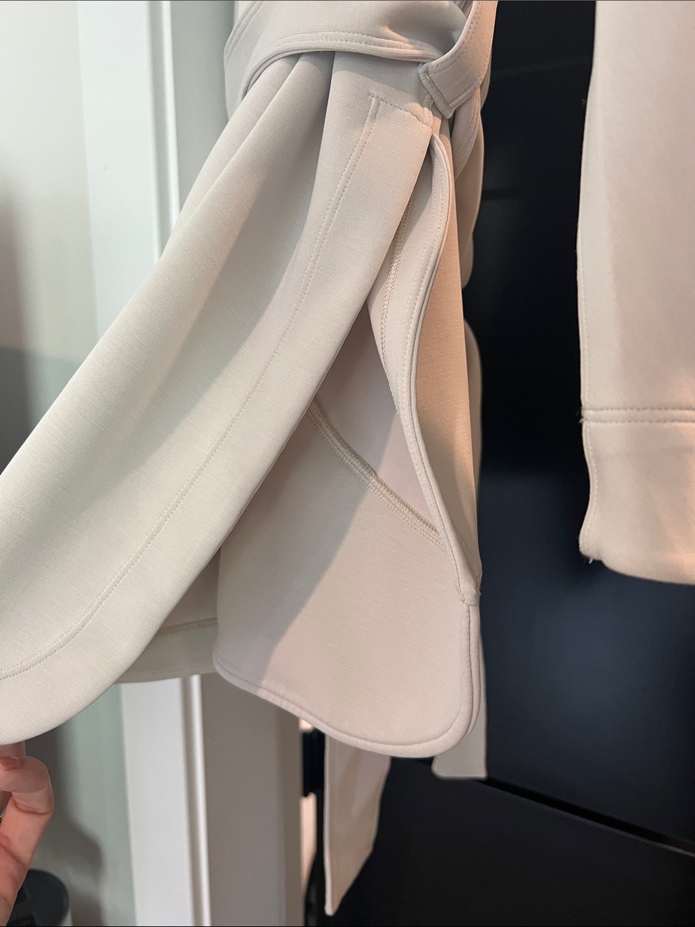 lululemon athletica Light Gray Wrap Trench with Self-Tie Belt - Picture 4 of 4